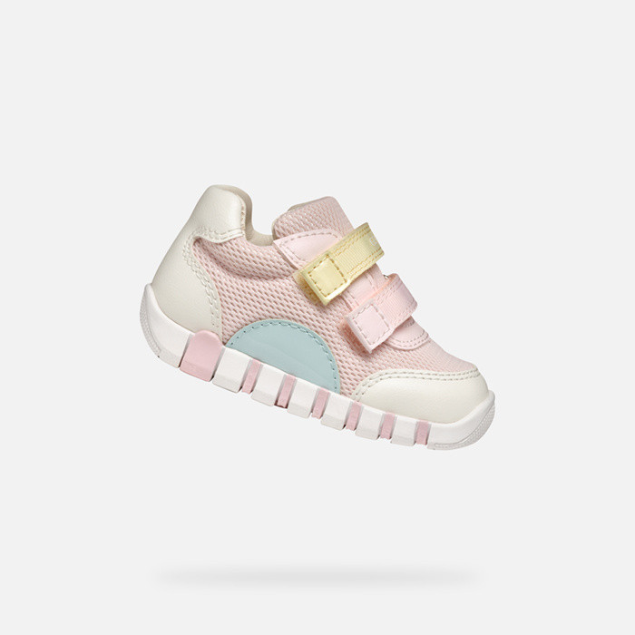 Sneakers with straps IUPIDOO BABY Light Pink | GEOX