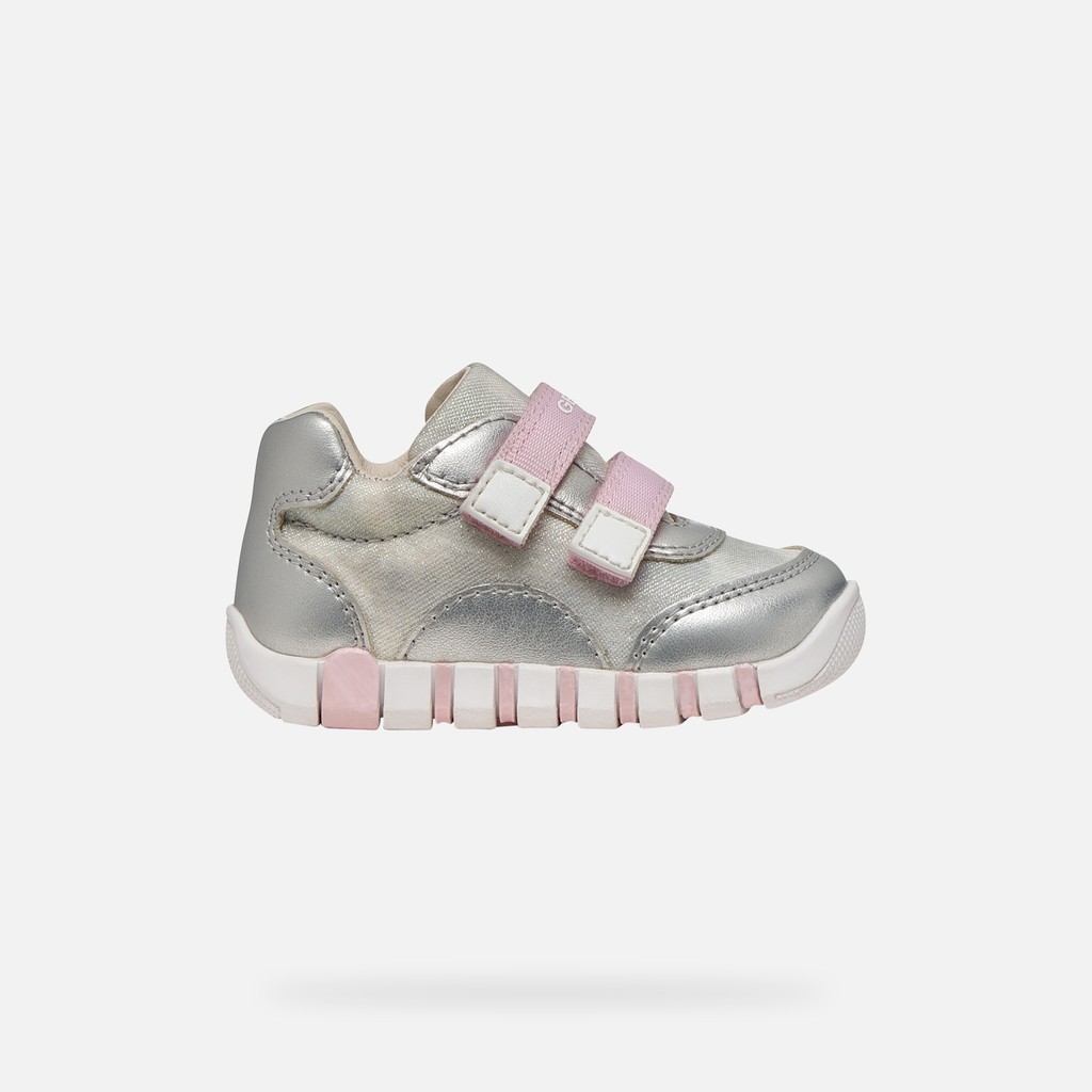 Velcro shoes IUPIDOO BABY GIRL Silver/Pink - image number 1 | GEOX