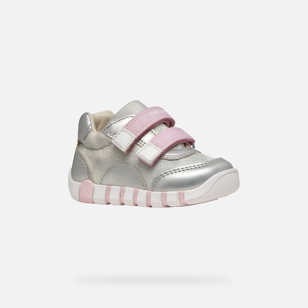Velcro shoes IUPIDOO BABY GIRL Silver/Pink - image number 2 | GEOX