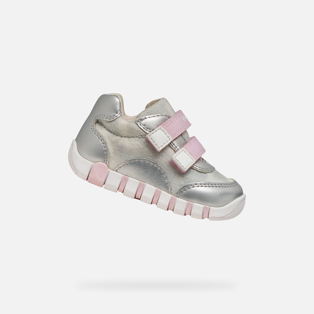 Velcro shoes IUPIDOO BABY GIRL Silver/Pink - image number 0 | GEOX