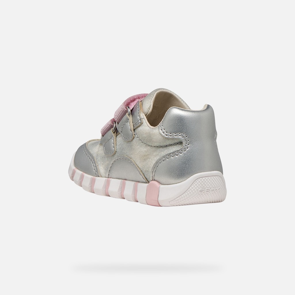 Velcro shoes IUPIDOO BABY GIRL Silver/Pink - image number 3 | GEOX