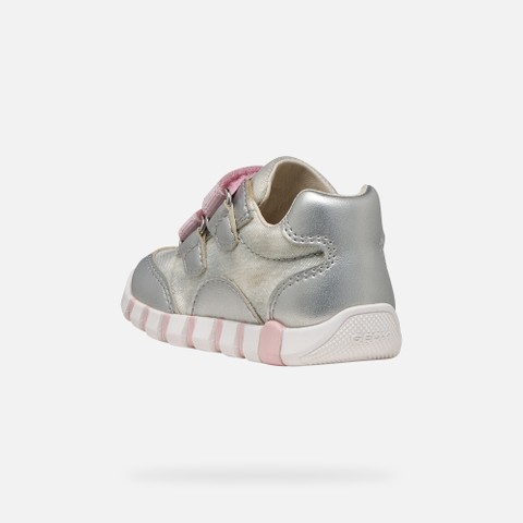 Velcro shoes IUPIDOO BABY GIRL Silver/Pink - image number 3 | GEOX