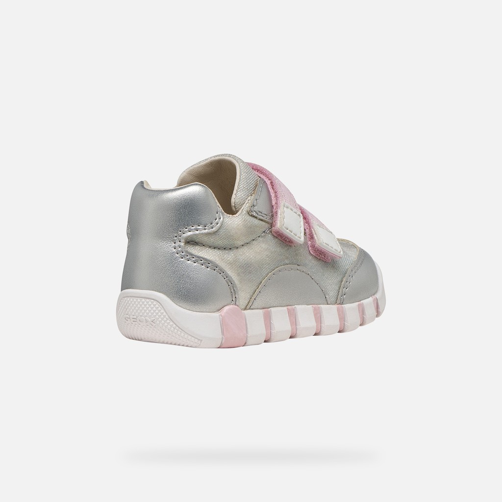 Velcro shoes IUPIDOO BABY GIRL Silver/Pink - image number 4 | GEOX