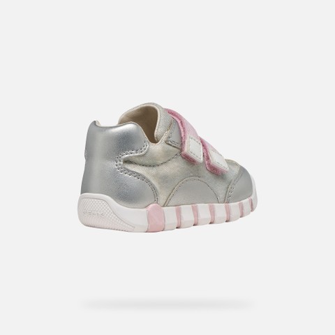 Velcro shoes IUPIDOO BABY GIRL Silver/Pink - image number 4 | GEOX