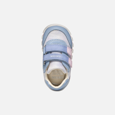 sneakers with straps IUPIDOO BABY GIRL Light Avio/Pink - image number 5 | GEOX