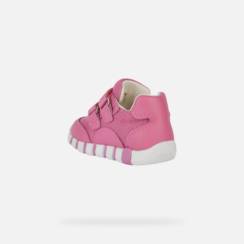 sneakers with straps IUPIDOO BABY Dark Pink/Yellow - image number 3 | GEOX