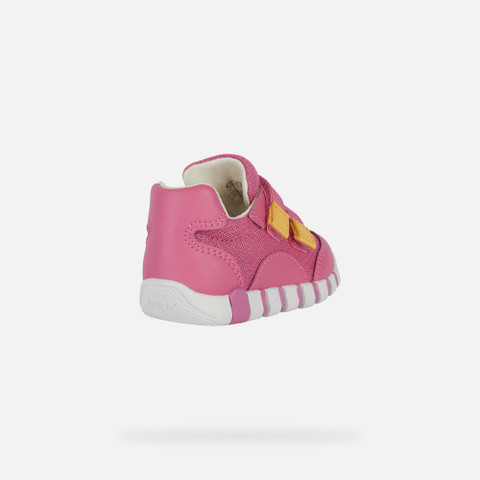sneakers with straps IUPIDOO BABY Dark Pink/Yellow - image number 4 | GEOX