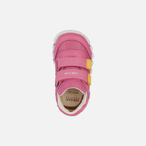 sneakers with straps IUPIDOO BABY Dark Pink/Yellow - image number 5 | GEOX