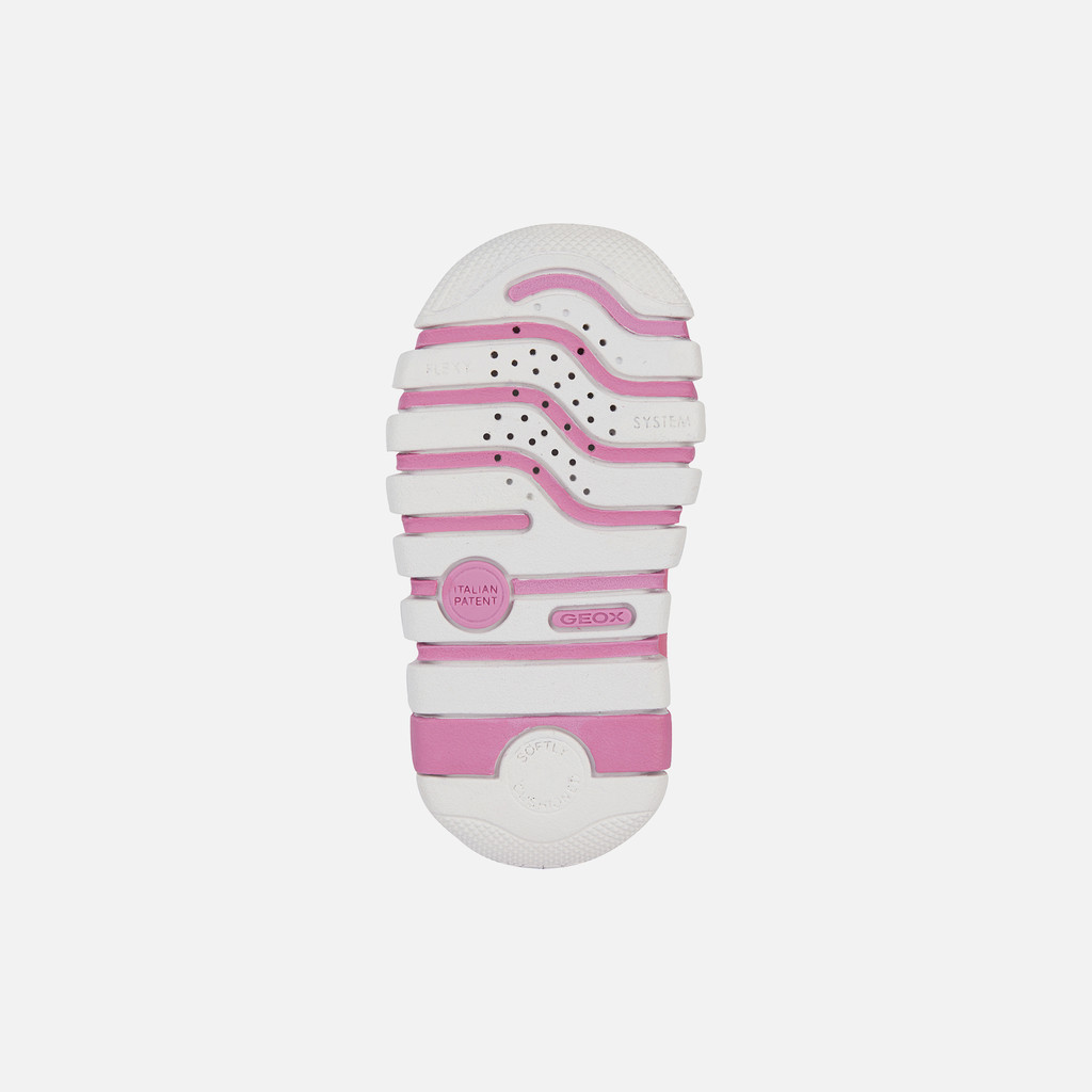 sneakers with straps IUPIDOO BABY Dark Pink/Yellow - image number 6 | GEOX