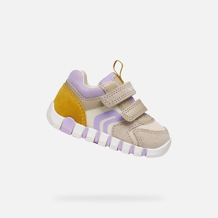 Velcro shoes IUPIDOO BABY Beige/Lilac | GEOX