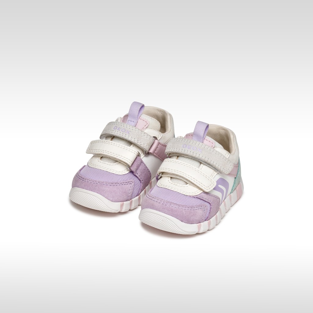 Scarpe con strappo IUPIDOO NEONATA Lilla/Bianco - image number 1 | GEOX