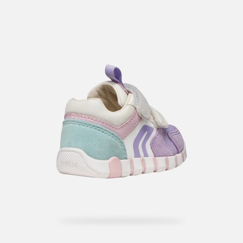 Schuhe mit Klettverschluss IUPIDOO BABY MÄDCHEN Lila/Weiß - image number 4 | GEOX
