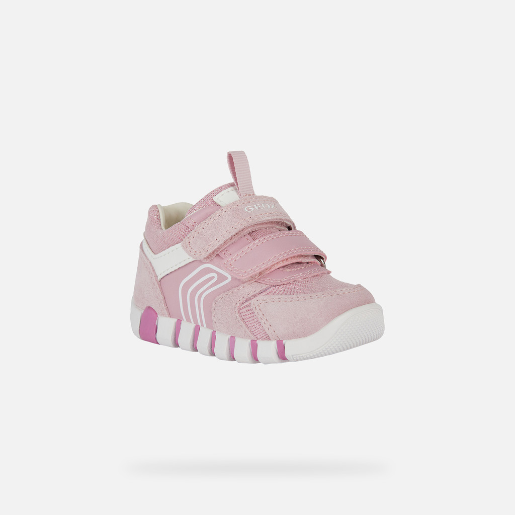 sneakers with straps IUPIDOO BABY GIRL Rose/White - image number 2 | GEOX