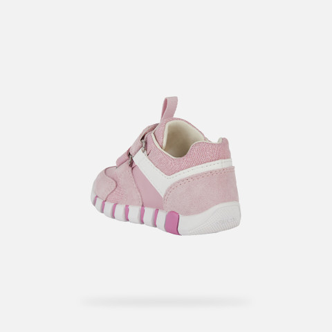 sneakers with straps IUPIDOO BABY GIRL Rose/White - image number 3 | GEOX