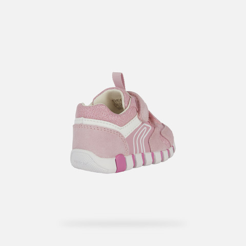 sneakers with straps IUPIDOO BABY GIRL Rose/White - image number 4 | GEOX
