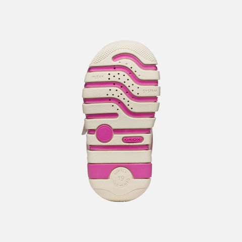 Sneakers with straps IUPIDOO BABY Grey/Fuchsia - image number 6 | GEOX