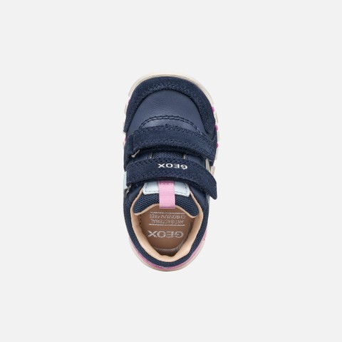 Toddler velcro shoes IUPIDOO BABY Navy/Dark Pink - image number 5 | GEOX