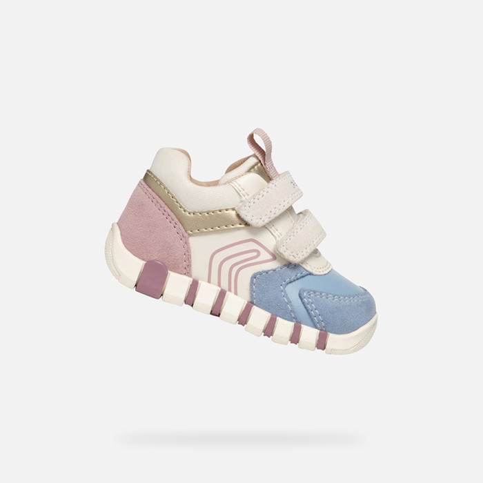 Sneakers with straps IUPIDOO BABY Avio/Pink | GEOX