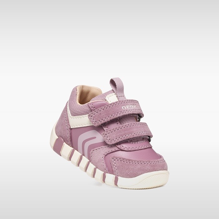 Sneakers with straps IUPIDOO BABY Light Prune | GEOX