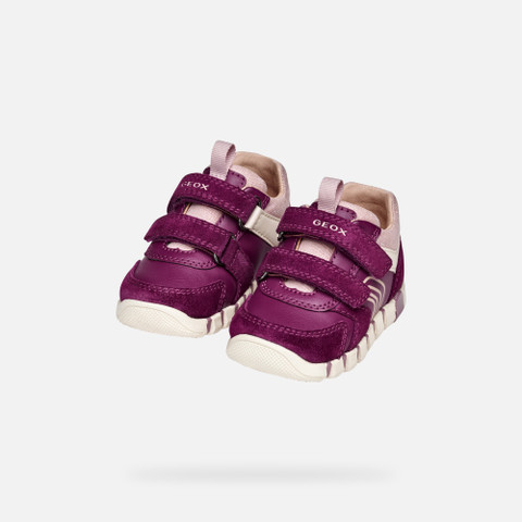 Sneakers with straps IUPIDOO BABY Dark Violet/Pink - image number 7 | GEOX