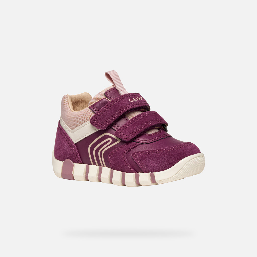 Sneakers with straps IUPIDOO BABY Dark Violet/Pink - image number 2 | GEOX