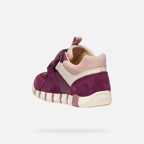 Sneakers with straps IUPIDOO BABY Dark Violet/Pink - image number 3 | GEOX