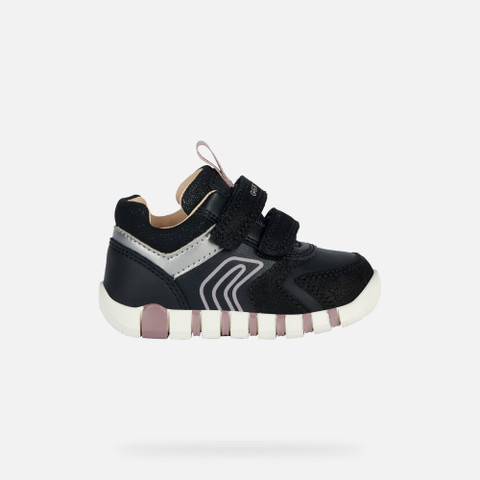 velcro shoes IUPIDOO BABY GIRL Black/Dark Pink - image number 1 | GEOX