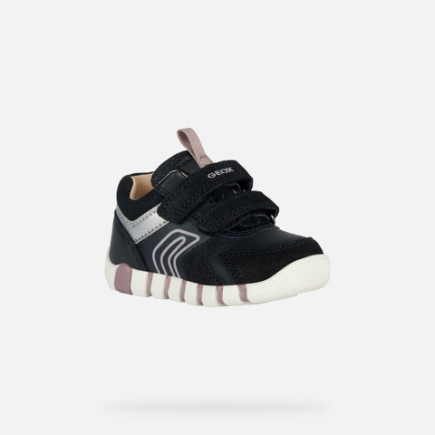 velcro shoes IUPIDOO BABY GIRL Black/Dark Pink - image number 2 | GEOX