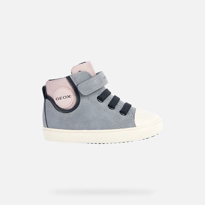High top sneakers GISLI BABY Gray/Pink | GEOX