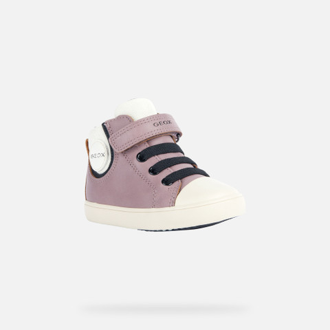 High Top Sneakers GISLI BABY Dark rose/Light platinum - image number 2 | GEOX