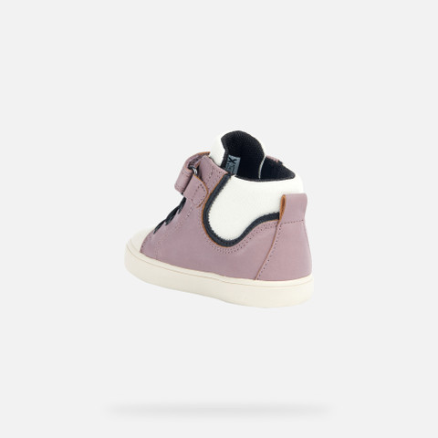 High Top Sneakers GISLI BABY Dark rose/Light platinum - image number 3 | GEOX