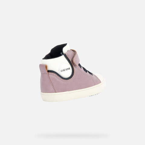 High Top Sneakers GISLI BABY Dark rose/Light platinum - image number 4 | GEOX