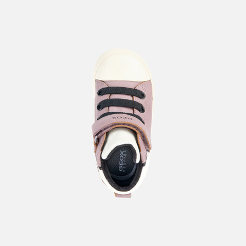 High Top Sneakers GISLI BABY Dark rose/Light platinum - image number 5 | GEOX