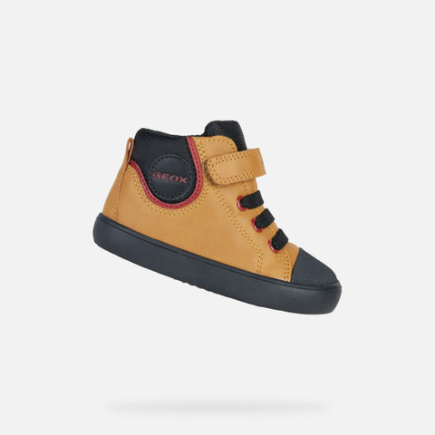 High Top Sneakers GISLI BABY Dark Yellow/Black - image number 0 | GEOX