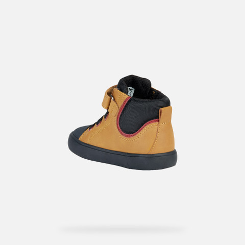 High Top Sneakers GISLI BABY Dark Yellow/Black - image number 3 | GEOX