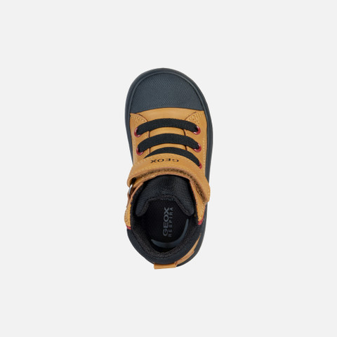 High Top Sneakers GISLI BABY Dark Yellow/Black - image number 5 | GEOX