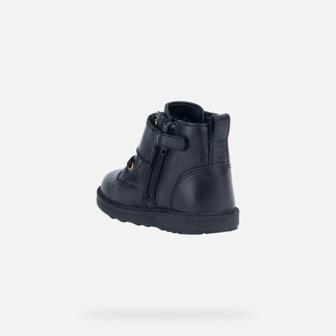 leather ankle boots HYNDE TODDLER GIRL Black - image number 3 | GEOX