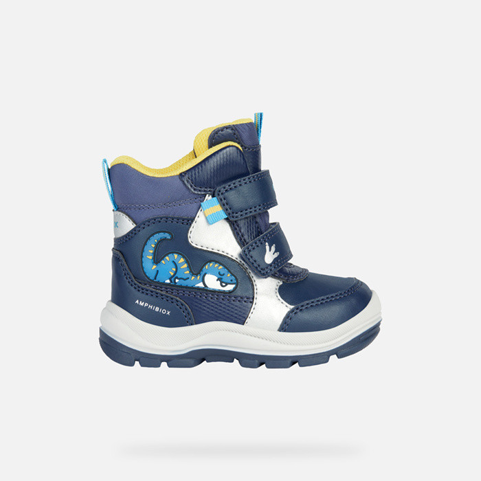 Chaussures imperméables FLANFIL ABX PETIT GARÇON Bleu marine/Bleu clair | GEOX