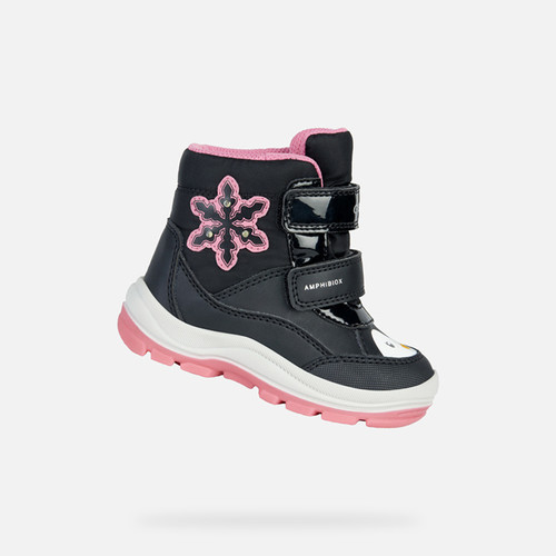 MID-CALF BOOTS BABY FLANFIL ABX TODDLER - BLACK/FUCHSIA