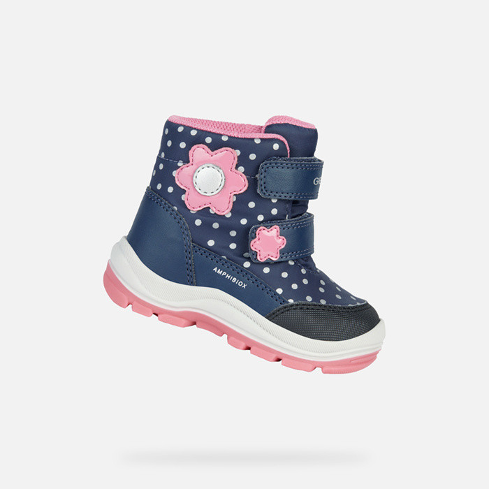ANKLE BOOTS BABY GIRL FLANFIL ABX TODDLER - NAVY/FUCHSIA