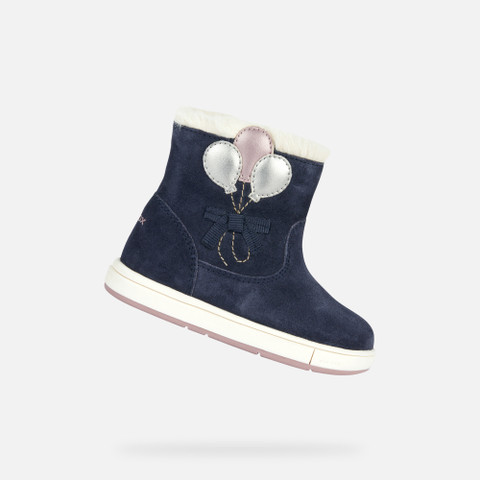 suede ankle boots TROTTOLA TODDLER GIRL Navy/Pink - image number 0 | GEOX