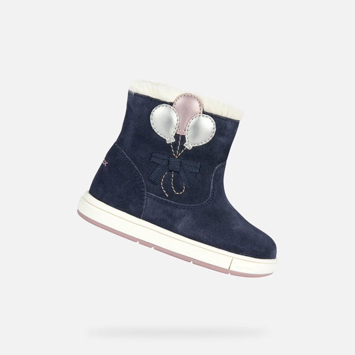 ANKLE BOOTS BABY GIRL TROTTOLA TODDLER - NAVY/PINK