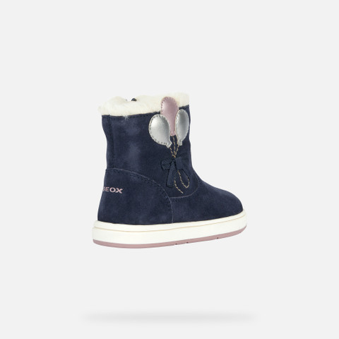 suede ankle boots TROTTOLA TODDLER GIRL Navy/Pink - image number 4 | GEOX