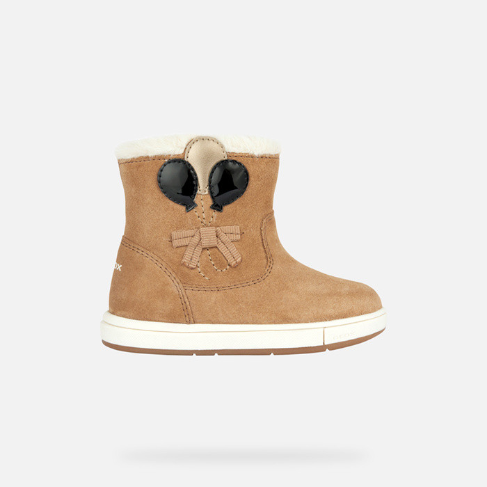 Suede ankle boots TROTTOLA TODDLER Whisky/Black | GEOX