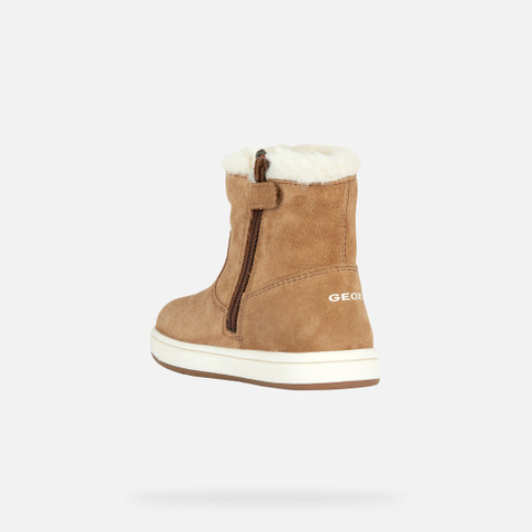 suede ankle boots TROTTOLA TODDLER GIRL Whisky/Black - image number 3 | GEOX