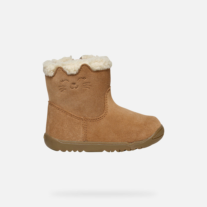 Suede ankle boots MACCHIA BABY GIRL Whisky | GEOX