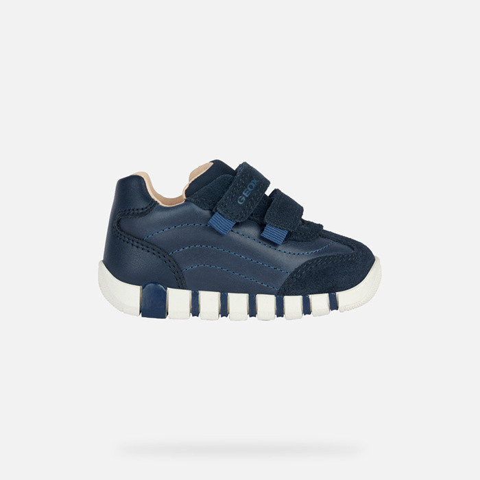 Chaussures à scratch IUPIDOO BÉBÉ Bleu marine/Bleu aviateur | GEOX