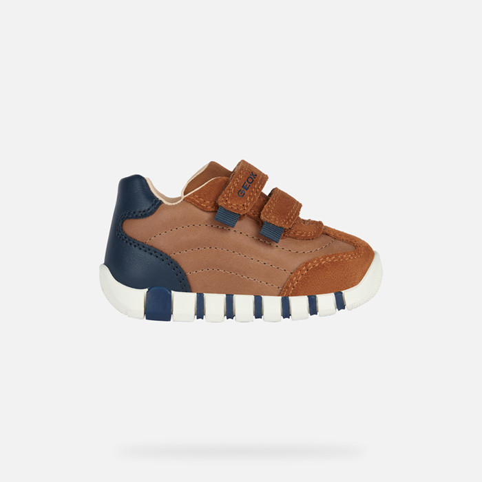 Velcro shoes IUPIDOO BABY Cognac/Navy | GEOX