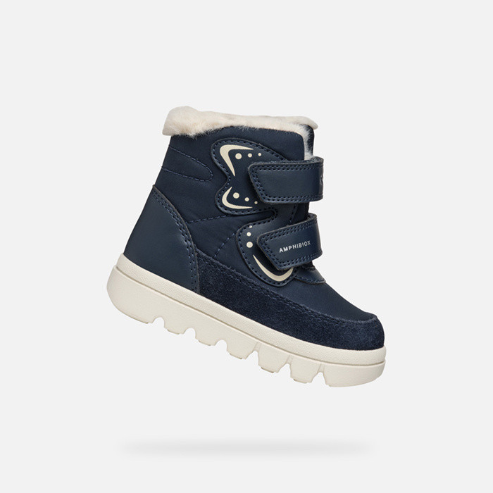 Mid calf boots WILLABOOM ABX TODDLER Navy/Off White | GEOX