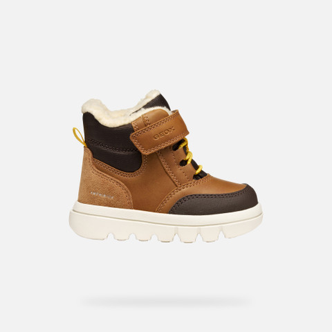 Waterproof boots WILLABOOM ABX TODDLER Tobacco/Dark Brown - image number 1 | GEOX